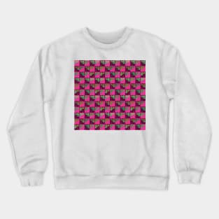 Red clover checkerboard Crewneck Sweatshirt